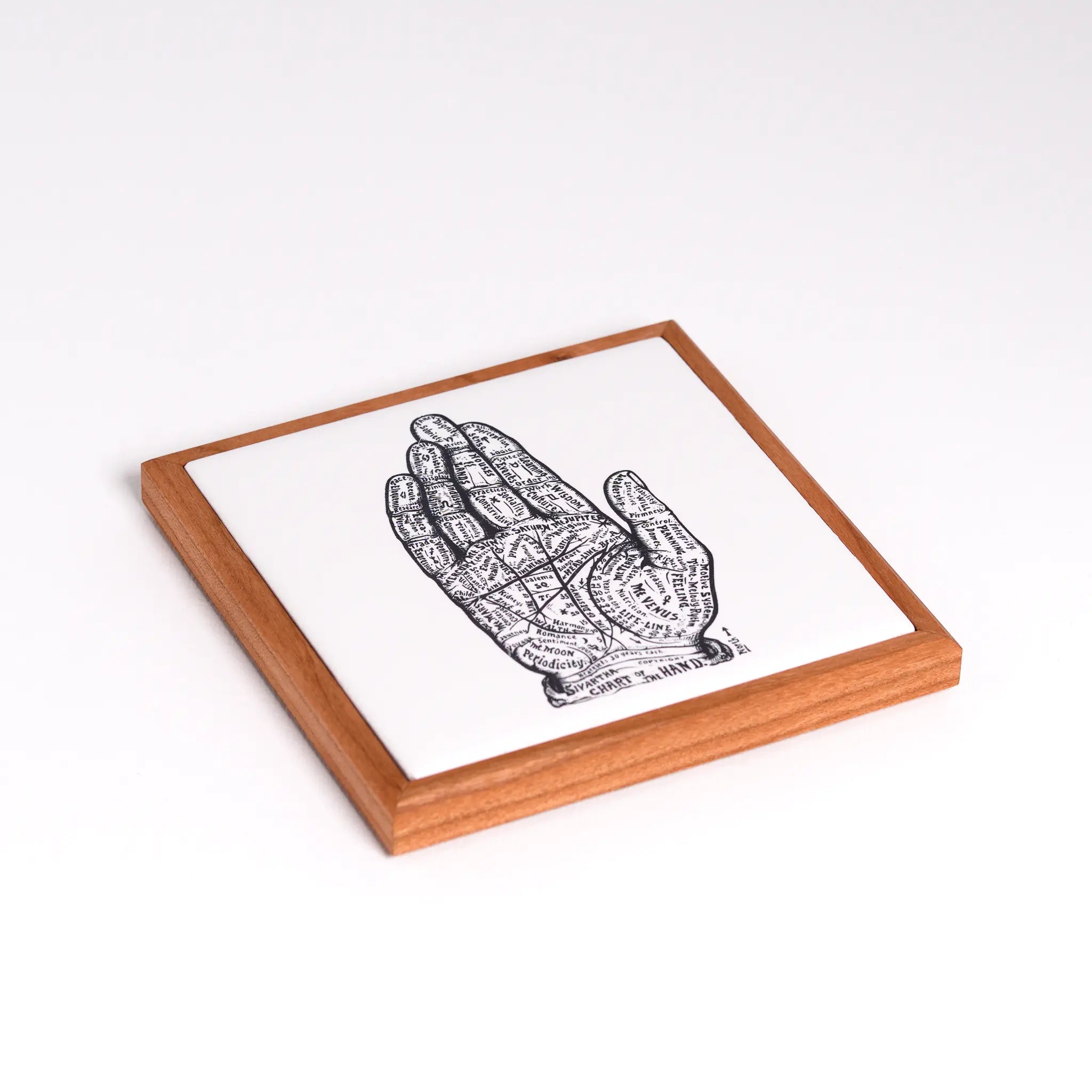 Chart of the Hand | Wood Framed Art Coaster